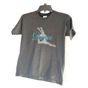 Delta Girls Short Sleeve Graphic Tee Dance Black Size M